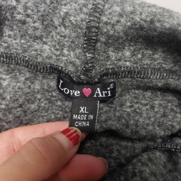 love ari gray speckle cropped sweater juniors size XL - Picture 7 of 11